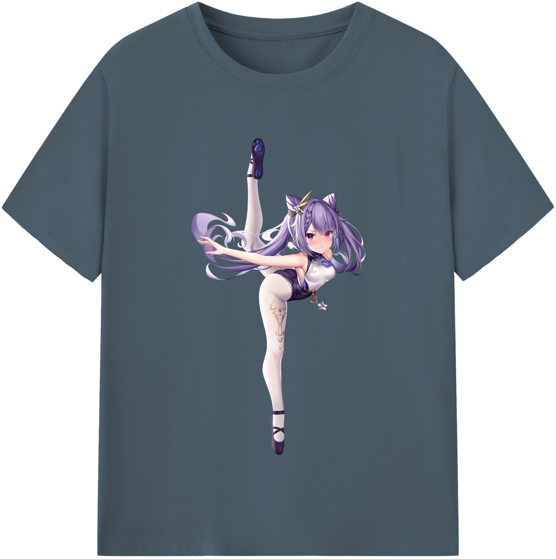 げんし神 刻晴 こくせい genshin Kokusei 綿100％半袖Tシャツ（フロントプリント）